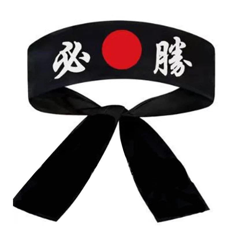 Japanese Headband Hachimaki Headband Sushi Chef Karate Bandana Headbands Headwear Samurai Headband Sports Exercise Wholesale