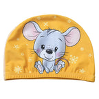 Children Cartoon Swimming Cap Kids Elastic Fabric Swiming Pool Water Sport Protect Ears Hat Swim Bathing Hats Caps Boys Girls