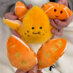 Kawaii Peelable Orange Segments Fruit Plush Toy Stuffed Soft Simulation Food Keychain Backpack Pendant Cartoon Toy Doll Kid Gift