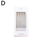 6pcs Metal Gold Silver Birthday Candles DIY Colorful Cake Decoration Baby Shower Gender Reveal Cupcake Decorating Candle Toppers