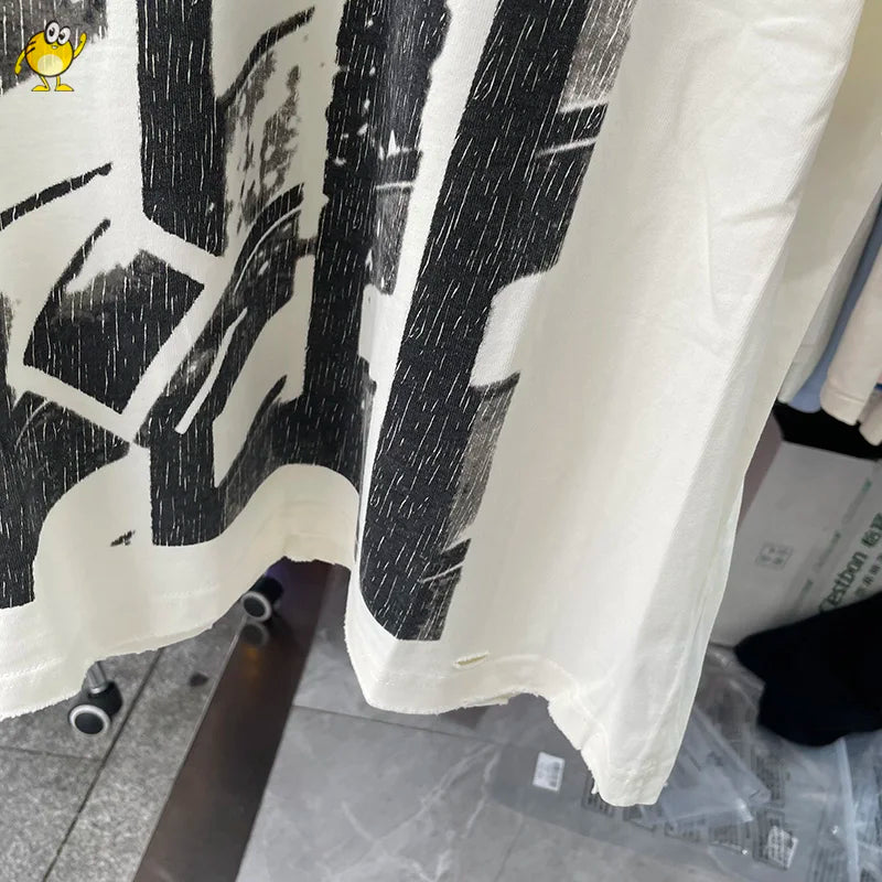 Summer Streetwear Satoshi Nakamoto T Shirt Men Woman Fashion Vintage Print Short Sleeve Washed Damaged Hole Old  Top Tee