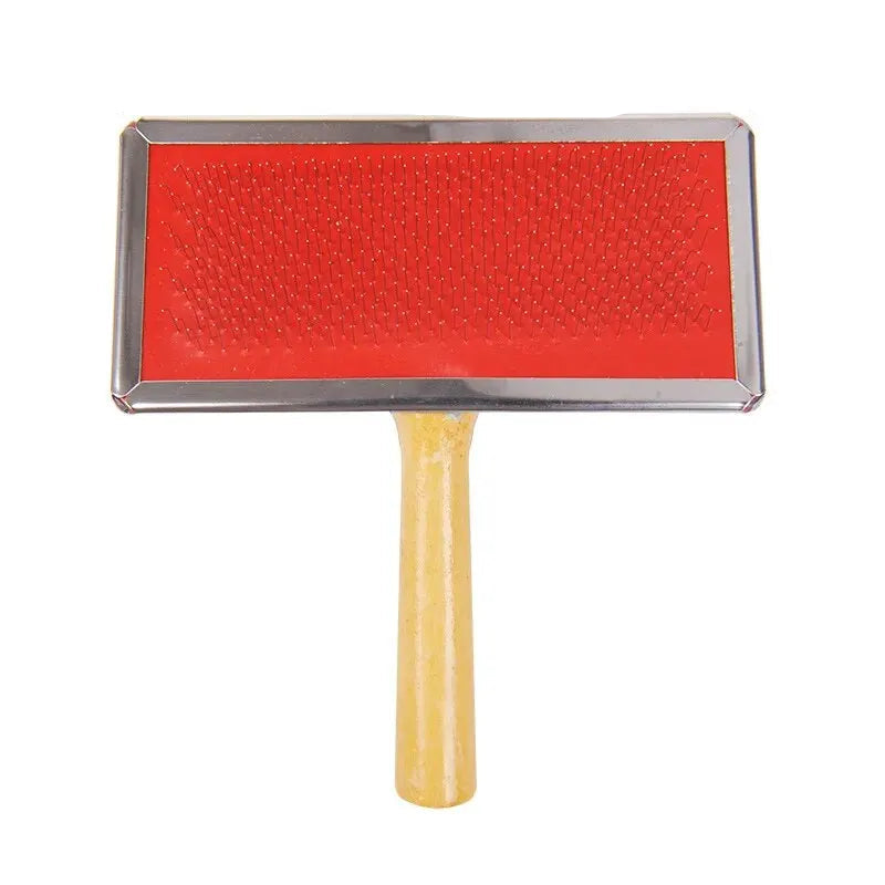 Wool Carding Comb Shedding Tool Pet Cleaning Spinning Needle Grooming Cats Supplies Dogs Hair Wooden Handle Slicker Brush Profes - WTN Essentials 