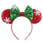 Nieuwste Mickey Mouse Oren Hoofdband Kid Adult Festival Party Pailletten Strik Haarband Vrouwen Baby Girl Party Haar Accessories