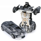 Mini 2 In 1 Car Toys One-key Transformable Car Toys Automatic Transforming Robot Model Car Diecasts Toy Boys Gifts Children Toy