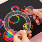 Creative Gears Geometry Spirograph Drawing Stencils Set Painting Template Art Crafts Kids Educational Toy Variety of Flowers
