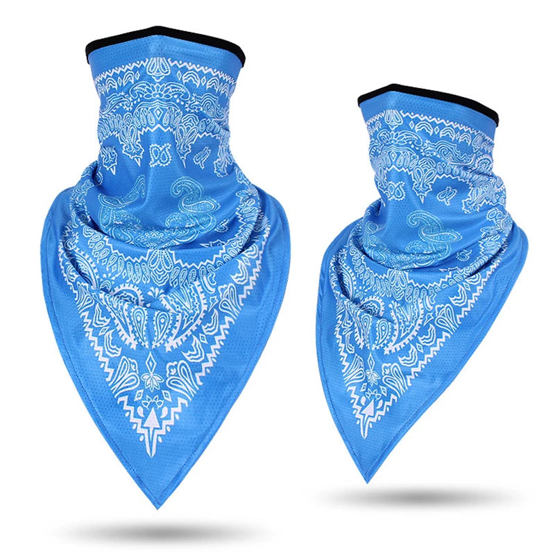 Men Women Bandanna Mask Sports Paisley Bandana Wrap Triangle Face Cover Ski Tube Scarf Fishing Hunting Hiking Neck Gaiter Shield