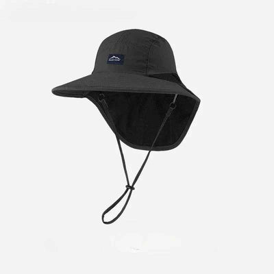 Unisex Summer Wide Brim Waterproof Quick-drying Panama Caps Outdoor Visor Bucket Hats Mesh Breathable Sun Hat with Neck Flap