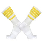 Socks Aero Anti Slip Silicone Summer Whiteline Cycling Socks Men Bicycle Sport Running Bike Socks Calcetines Ciclismo
