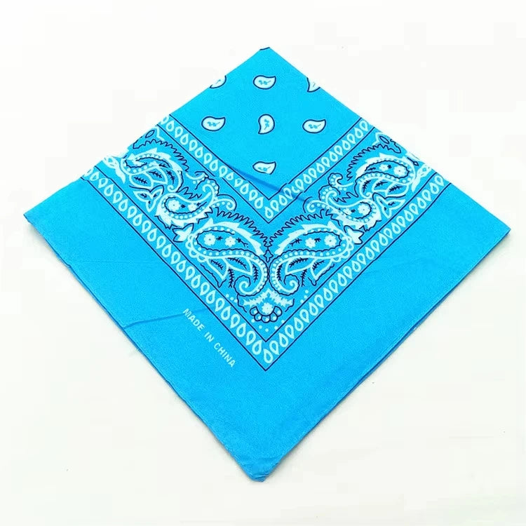 1-4Pcs Fashion Hip Hop Cotton Bandana Square Scarf 54cm*54cm Black Red Paisley Headband Printed For Women/Men/Boys/Girls