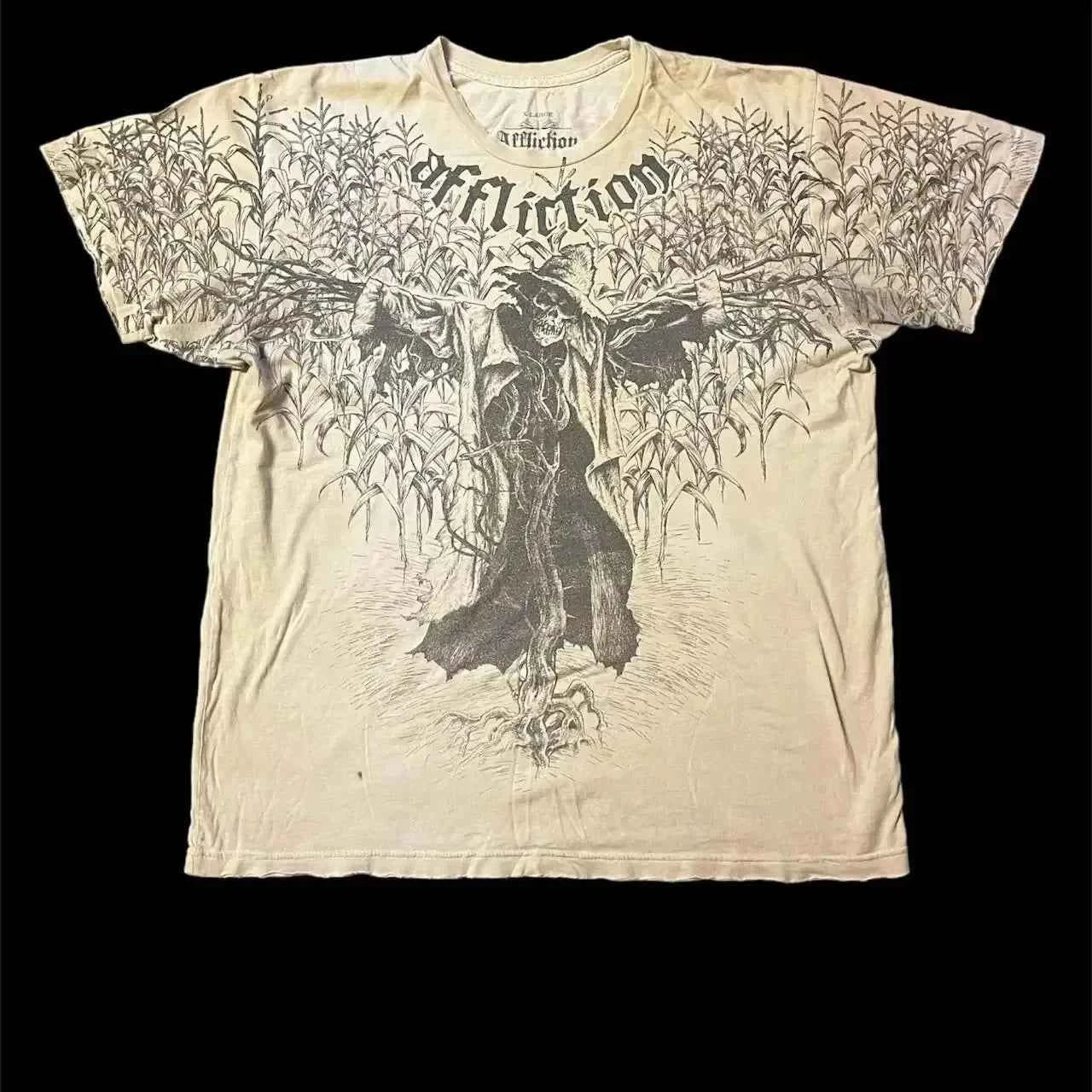 2000s affliction Graphic T-Shirt Mens Large Grunge Wings New Fashion Style Couple Tops Pure Cotton Shirt