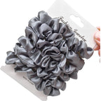 3/5/6 Pcs Silk Satin Scrunchies Set for Women – Elegant Solid Color Hair Bands | Soft Elastic Ponytail Holders & Hair Accessories