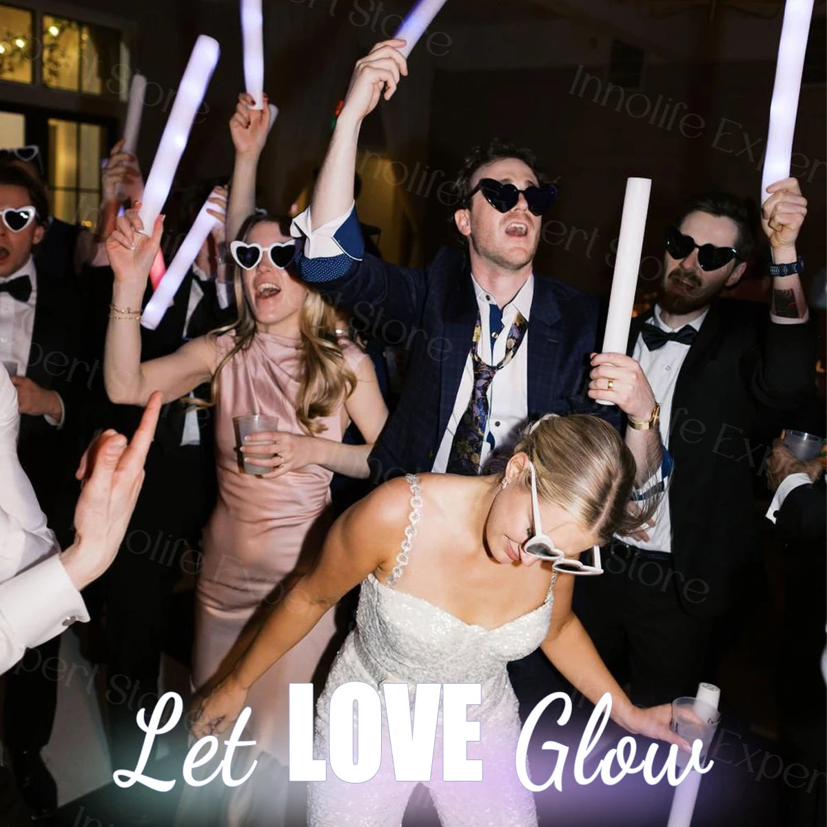 120-30PCS LED Foam Glow Sticks Glow Party Supply with 3 Modes Glow Stick for Wedding for Birthday Concert Halloween Christmas