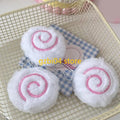 13MD Plush Fish Cake Charm Keychain Decorative Bag Accessory Car Hanging Decoration