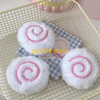 13MD Plush Fish Cake Charm Keychain Decorative Bag Accessory Car Hanging Decoration