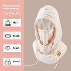 Winter Warm Hat with Mask and Neck Warmer 3-in-1 Windproof Balaclava forMen and Women Masked hat Cycling Cold Weather Protection