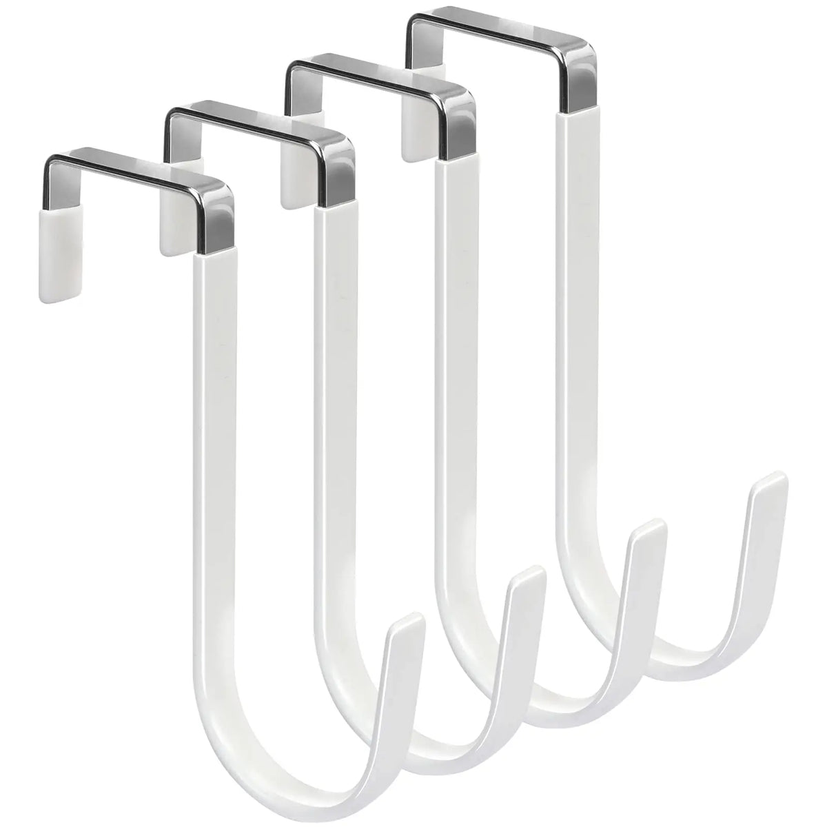 Door Hangers Hooks with Rubber Organizer Hooks for Living Room, Bathroom, Bedroom, Kitchen Hanging Clothes, Towels, Hats, Coats