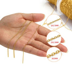 2/10 Meters Stainless Steel Chain 1 1.5 2mm Gold&Steel Color Link for DIY Jewelry Making Necklace Bracelet Bulk Chain Supplies