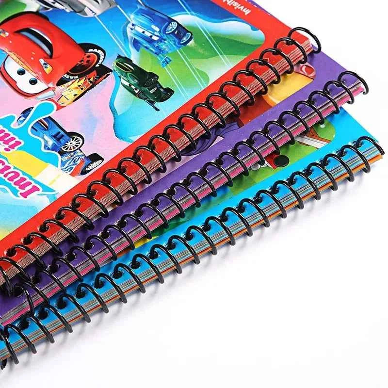 Frozen Disney Kids Puzzle Graffiti Painting Book Mickey Mouse Cars Sofia Princes Cartoon DIY Magic Watercolor Painting Gifts