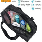 Portable Mesh Shower Storage Bag Large Capacity Travel Toiletry Organizer