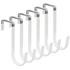 Door Hangers Hooks with Rubber Organizer Hooks for Living Room, Bathroom, Bedroom, Kitchen Hanging Clothes, Towels, Hats, Coats