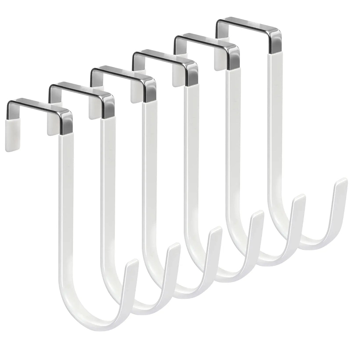 Door Hangers Hooks with Rubber Organizer Hooks for Living Room, Bathroom, Bedroom, Kitchen Hanging Clothes, Towels, Hats, Coats
