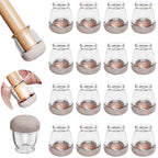 16PCS Chair Leg Protectors Silicone with Thick Wrap Felt Furniture Leg Pads for Protecting Floors from Scratches and Noise