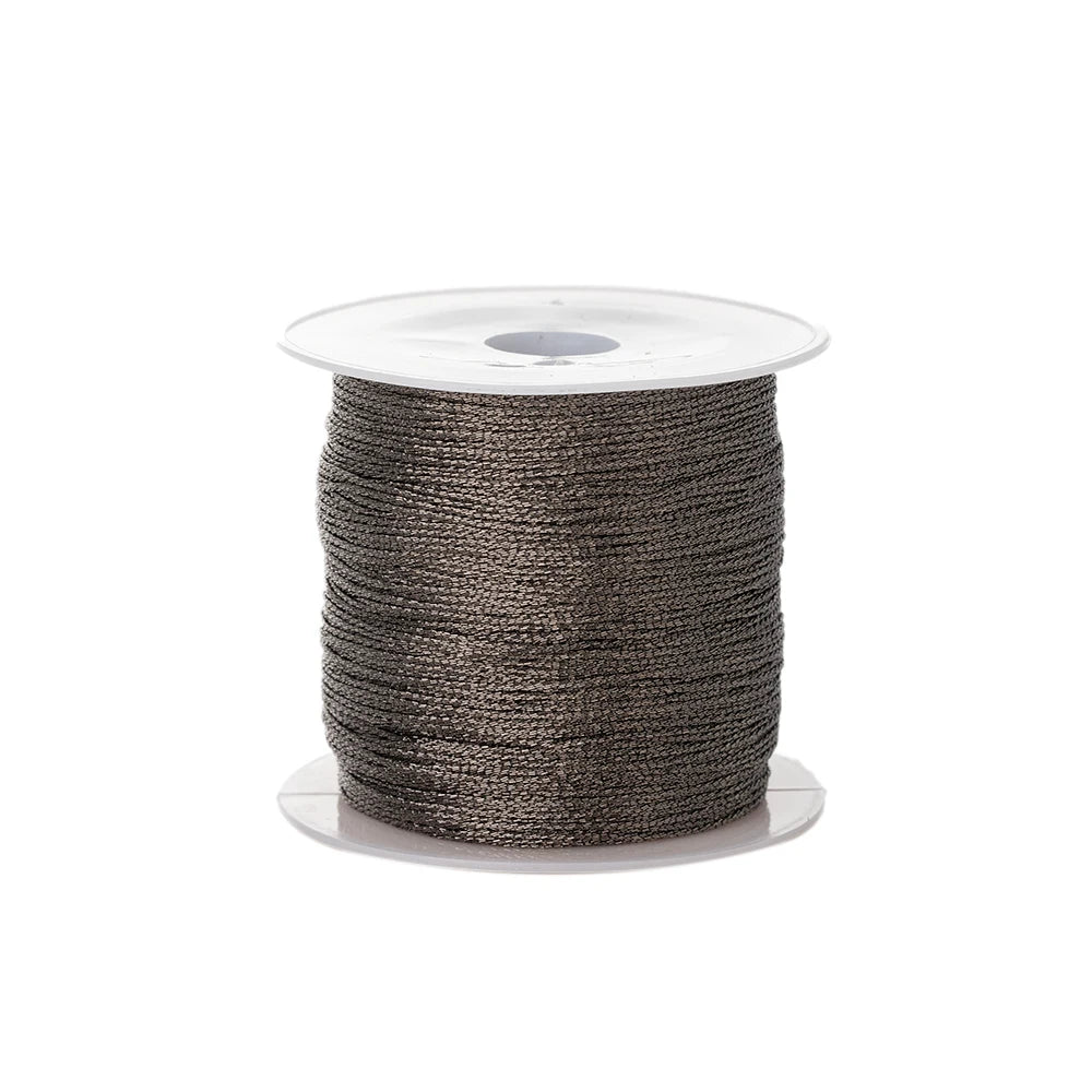 Metallic Beading Thread Cord – Rose Gold & Silver for DIY Jewelry