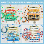 14400pcs Assorted Polymer Clay Beads Kit for DIY Jewelry Making - Handmade Craft Supplies for Bracelet, Necklace, Earrings - Gre
