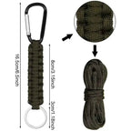 Tactical Paracord Keychain Survival Lanyard with Carabiner Cli