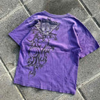 2000s American New Retro Casual Hip-Hop Gothic Print Women Clothing  Fashion T shirt Street Short Sleeved Men And Women Y2K Tops