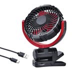 Hipacool Car Cooling Clamp Fan 2000mAh USB Rechargeable Fan Burshless Cooler 900° Rotatable Portable Cooling Tool Car Electronic
