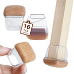 16PCS Silicone Chair Leg Caps Non-Slip Prevent Scratches Silent  Hardwood Floor Protector Waterproof Felt Furniture Feet Pad