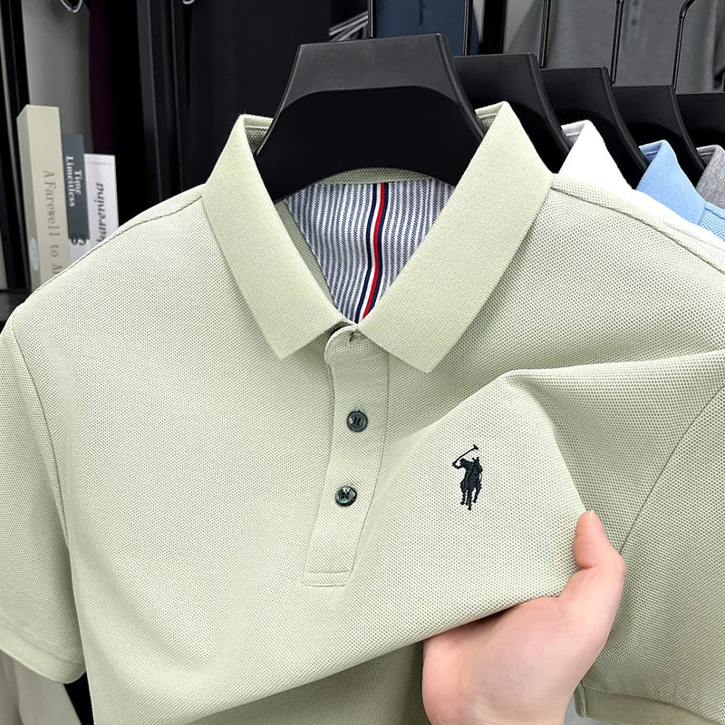 Men's 100% Cotton Polo Shirt – Short Sleeve Casual Golf & Business Shirt