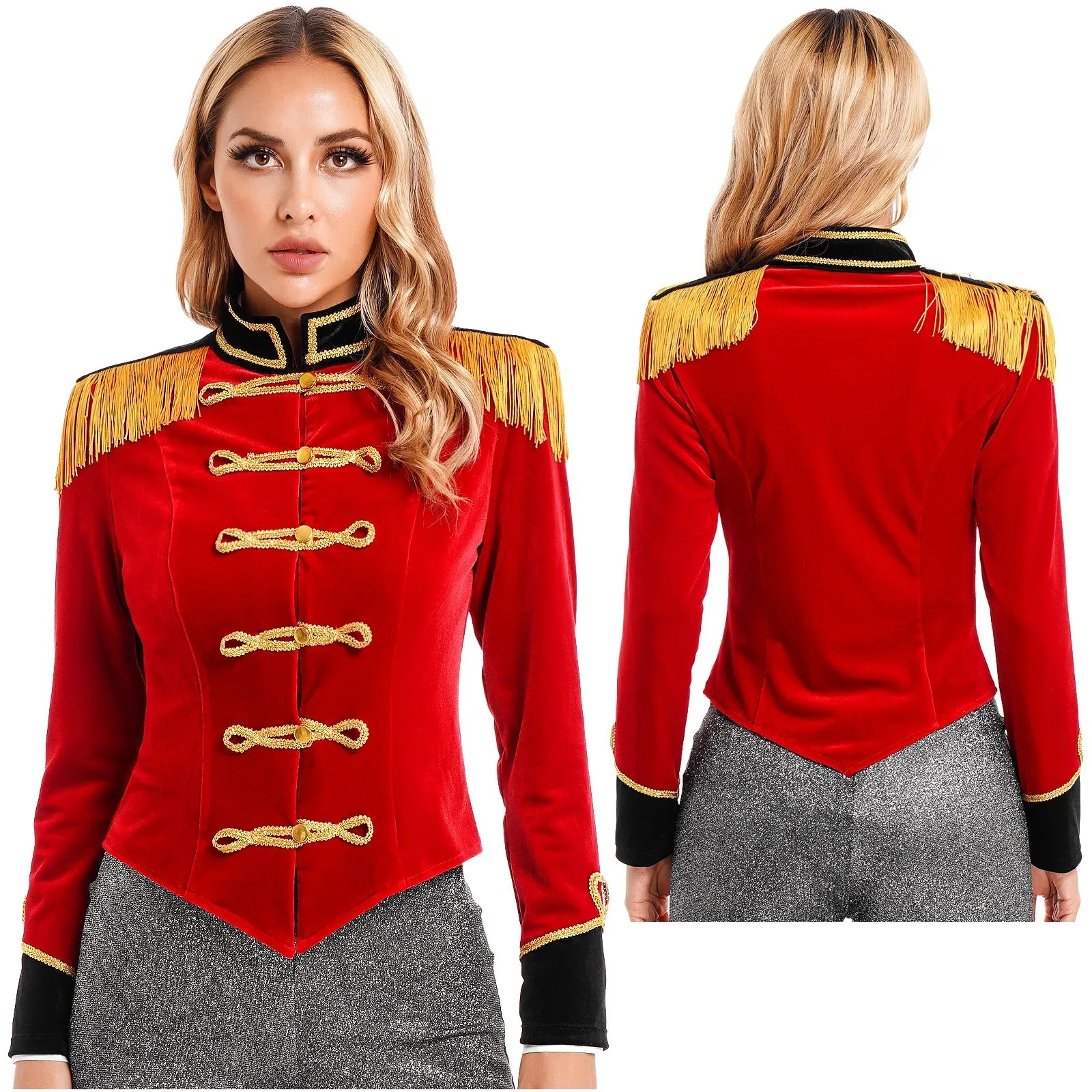 Women Circus Ringmaster Costume – Showman Tailcoat Jacket Outfit