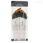 12/24/48pcs Paint Brushes Set Professional Paint Brush Round Pointed Tip Nylon Acrylic Brush For Acrylic Watercolor Oil Painting