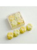 4pcs/Set Hand Made Rose Fragrance, Scented Candles, Hand Made Bouquet Candles,Home Decoration, Suitable For Valentine's Day Gift