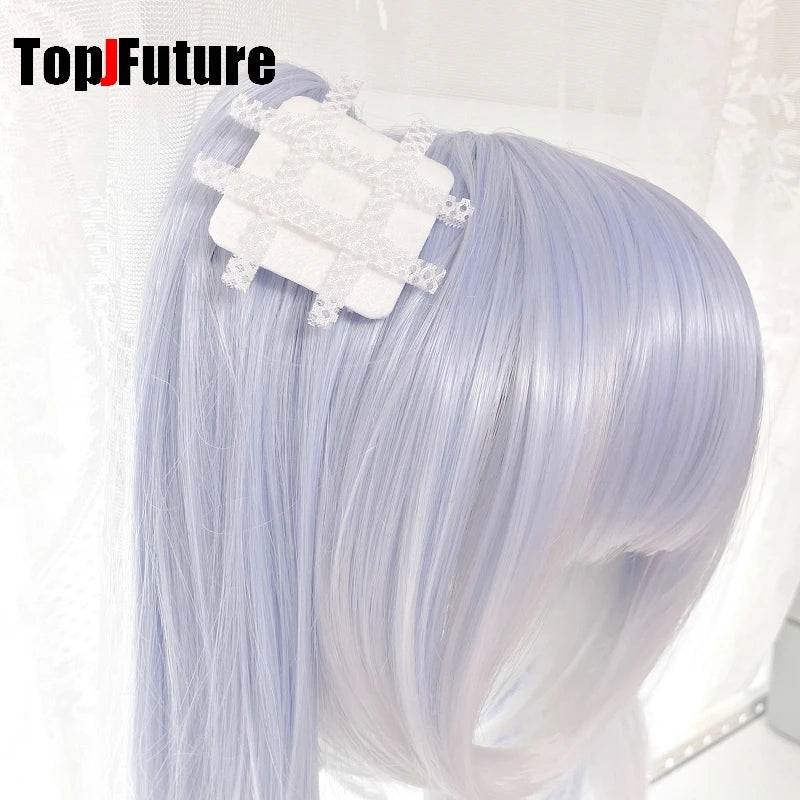 Y2K Girl Harajuku Gothic Lolita Sick Subculture Medical Series White Bandage Mesh Medical Band Aid Hair Clip Hairgrips Hairpin