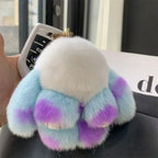 Cute Rabbit Bow Plush Keychain Bag Charm Gift for Girls and Women