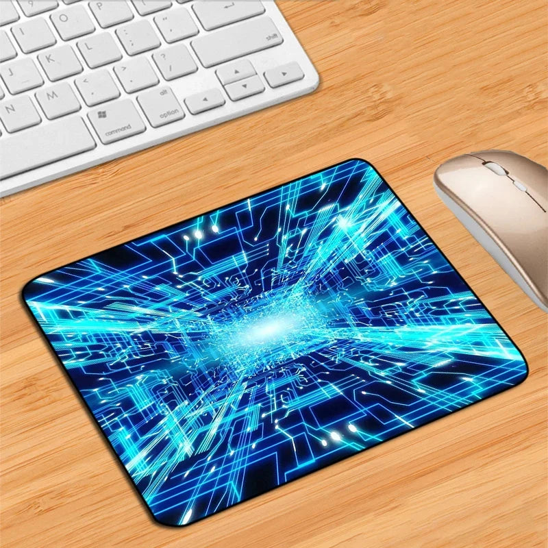 Mause Pad Gamer Rug Matrix Binary Code Mouse Pads Deskmat Desktop Table Mat Pc Gaming Computer Desk Protector Kawaii Accessories
