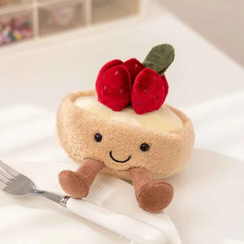 Cute Dessert Series Plush Toy Stuffed Food Cake,Egg Tart,Waffle,Pancake,Macaron,éclair Soft Doll Home Decor Gift for Children