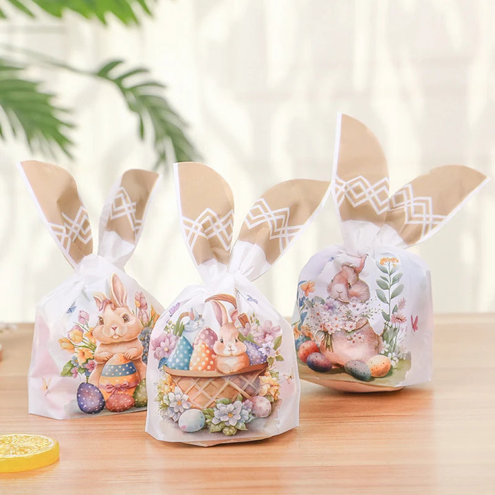 Bunny ear packaging bag on party table