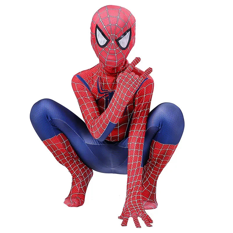 Kids Superhero Spider Costume Spandex Jumpsuit – Cosplay Bodysuit