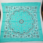 New Fashion Hip Hop 100% Cotton Bandana Square Scarf Gradient Color Paisley Headband Printed For Women/Men/Boys/Girls