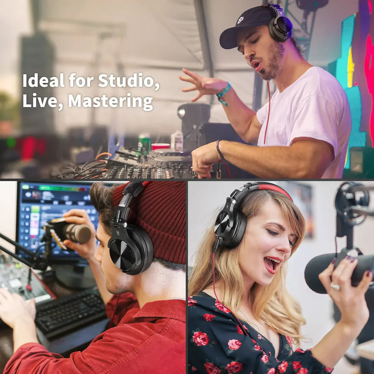 Oneodio A71 Wired Over Ear HiFi Headphones With Mic Studio DJ Headphone Professional Monitor Recording Mixing Headset For Gaming