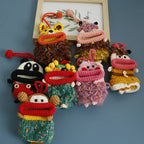 Funny Crochet Sausage Mouth Keychain Key Holder Pouch
