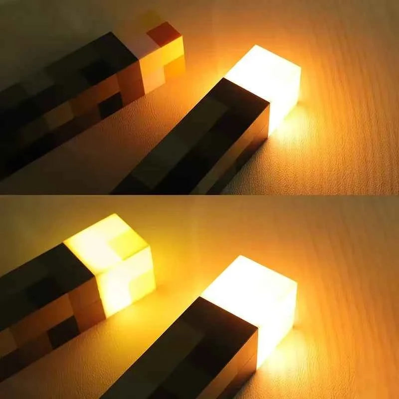 11.5 Inch Brownstone Torch Led Night Lights USB Rechargeable Table Light Game Room Decoration Lamp Kids Birthday Gifts Toy Lamps