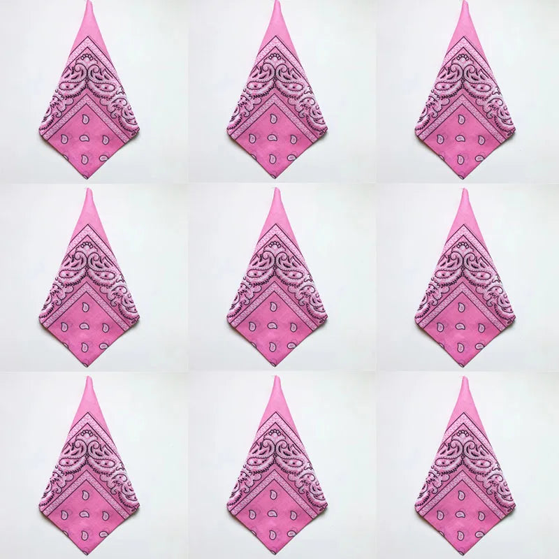 1/4/9pcs Men Women Bandana Hairband Cowboy Mens Biker Sports Headwear Wrist Hairwrap Single Sided Head Wrap Scarf Paisley