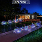 Solar Lights Outdoor Decorative Copper Wire 200 LED Firework Light Waterproof DIY Decorating Yard Garden Patio - Gardening Gifts