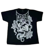 2000s American New Retro Casual Hip-Hop Gothic Print Women Clothing  Fashion T shirt Street Short Sleeved Men And Women Y2K Tops