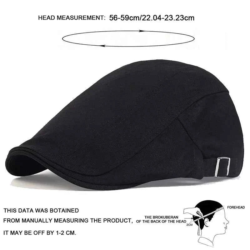 British Newsboy Flat Cap for Casual Vintage Outdoor Style